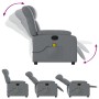 Sillón de masaje reclinable cuero sintético gris de , Sillones - Ref: Foro24-373570, Precio: 224,12 €, Descuento: %