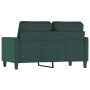 Sofá de 2 plazas de terciopelo verde oscuro 120 cm de , Sofás - Ref: Foro24-359191, Precio: 227,43 €, Descuento: %