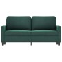 Sofá de 2 plazas de terciopelo verde oscuro 140 cm de , Sofás - Ref: Foro24-359201, Precio: 253,97 €, Descuento: %