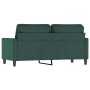 Sofá de 2 plazas de terciopelo verde oscuro 140 cm de , Sofás - Ref: Foro24-359201, Precio: 253,97 €, Descuento: %