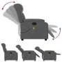 Sillón de masaje reclinable de tela gris oscuro de , Sillones - Ref: Foro24-373587, Precio: 220,01 €, Descuento: %