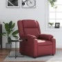 Sillón reclinable de cuero sintético rojo tinto de , Sillones - Ref: Foro24-373526, Precio: 249,51 €, Descuento: %