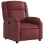 Sillón reclinable de cuero sintético rojo tinto de , Sillones - Ref: Foro24-373526, Precio: 249,51 €, Descuento: %