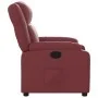 Sillón reclinable de cuero sintético rojo tinto de , Sillones - Ref: Foro24-373526, Precio: 249,51 €, Descuento: %