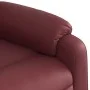 Sillón reclinable de cuero sintético rojo tinto de , Sillones - Ref: Foro24-373526, Precio: 249,51 €, Descuento: %