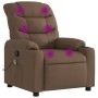 Sillón reclinable con masaje de tela marrón de , Sillones - Ref: Foro24-374160, Precio: 222,56 €, Descuento: %