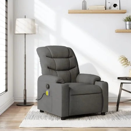 Dark Gray Fabric Reclining Massage Chair by , Armchairs - Ref: Foro24-374157, Price: 294,99 €, Discount: %