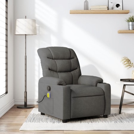 Sillón de masaje reclinable de tela gris oscuro de , Sillones - Ref: Foro24-374157, Precio: 303,04 €, Descuento: %
