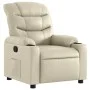 Cream Faux Leather Recliner by , Armchairs - Ref: Foro24-374134, Price: 225,22 €, Discount: %