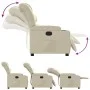Cream Faux Leather Recliner by , Armchairs - Ref: Foro24-374134, Price: 225,22 €, Discount: %