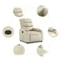 Cream Faux Leather Recliner by , Armchairs - Ref: Foro24-374134, Price: 225,22 €, Discount: %