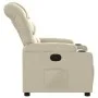 Cream Faux Leather Recliner by , Armchairs - Ref: Foro24-374134, Price: 225,22 €, Discount: %