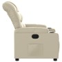 Sillón reclinable de cuero sintético crema de , Sillones - Ref: Foro24-374134, Precio: 215,43 €, Descuento: %