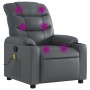 Sillón de masaje reclinable cuero sintético gris de , Sillones - Ref: Foro24-374143, Precio: 227,04 €, Descuento: %