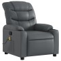 Sillón de masaje reclinable cuero sintético gris de , Sillones - Ref: Foro24-374143, Precio: 227,04 €, Descuento: %