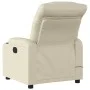 Sillón reclinable de masaje cuero sintético crema de , Sillones - Ref: Foro24-374141, Precio: 253,19 €, Descuento: %