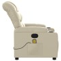 Sillón reclinable de masaje cuero sintético crema de , Sillones - Ref: Foro24-374141, Precio: 255,29 €, Descuento: %