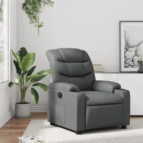 Sillón reclinable de cuero sintético gris de , Sillones - Ref: Foro24-374136, Precio: 209,63 €, Descuento: %