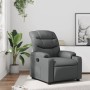 Sillón reclinable de cuero sintético gris de , Sillones - Ref: Foro24-374136, Precio: 214,15 €, Descuento: %