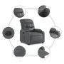 Sillón reclinable de cuero sintético gris de , Sillones - Ref: Foro24-374136, Precio: 209,63 €, Descuento: %