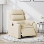 Sillón reclinable eléctrico de tela crema de , Sillones - Ref: Foro24-3204965, Precio: 283,37 €, Descuento: %