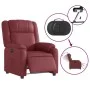Sillón reclinable eléctrico de cuero sintético rojo tinto de , Sillones - Ref: Foro24-3205140, Precio: 295,46 €, Descuento: %