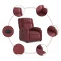 Sillón reclinable eléctrico de cuero sintético rojo tinto de , Sillones - Ref: Foro24-3205140, Precio: 295,46 €, Descuento: %