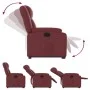 Sillón reclinable elevable cuero artificial rojo tinto de , Sillones - Ref: Foro24-3205154, Precio: 327,90 €, Descuento: %