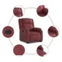 Sillón reclinable elevable cuero artificial rojo tinto de , Sillones - Ref: Foro24-3205154, Precio: 327,90 €, Descuento: %