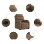 Brown Fabric Liftable Recliner by , Armchairs - Ref: Foro24-3204984, Price: 321,80 €, Discount: %
