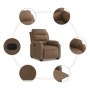 Sillón reclinable elevable de tela marrón de , Sillones - Ref: Foro24-3204984, Precio: 304,05 €, Descuento: %