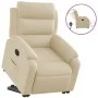 Sillón eléctrico reclinable elevable de tela color crema de , Sillones - Ref: Foro24-3205013, Precio: 371,68 €, Descuento: %