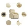 Sillón eléctrico reclinable elevable de tela color crema de , Sillones - Ref: Foro24-3205013, Precio: 371,68 €, Descuento: %