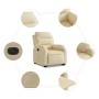 Sillón eléctrico reclinable elevable de tela color crema de , Sillones - Ref: Foro24-3205013, Precio: 345,31 €, Descuento: %