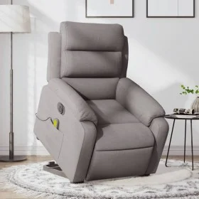 Sillón de masaje eléctrico reclinable elevable tela taupé de , Sillones - Ref: Foro24-3205024, Precio: 388,01 €, Descuento: %
