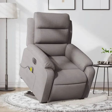 Sillón de masaje eléctrico reclinable elevable tela taupé de , Sillones - Ref: Foro24-3205024, Precio: 388,01 €, Descuento: %