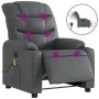 Sillón de masaje reclinable eléctrico cuero sintético gris de , Sillones - Ref: Foro24-3206595, Precio: 278,13 €, Descuento: %