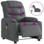 Sillón de masaje reclinable eléctrico cuero sintético gris de , Sillones - Ref: Foro24-3206595, Precio: 271,27 €, Descuento: %