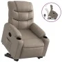 Sillón reclinable elevable cuero artificial color capuchino de , Sillones - Ref: Foro24-3206605, Precio: 298,24 €, Descuento: %