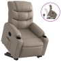 Sillón reclinable elevable cuero artificial color capuchino de , Sillones - Ref: Foro24-3206605, Precio: 282,64 €, Descuento: %