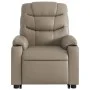 Sillón reclinable elevable cuero artificial color capuchino de , Sillones - Ref: Foro24-3206605, Precio: 298,24 €, Descuento: %