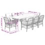 Set de comedor de jardín 9 pzas y cojines ratán sintético negro en Conjuntos de jardín | Comprar online en Foru.es