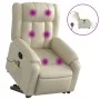 Sillón de masaje elevable eléctrico cuero sintético crema de , Sillones - Ref: Foro24-3205286, Precio: 369,74 €, Descuento: %