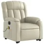 Sillón de masaje elevable eléctrico cuero sintético crema de , Sillones - Ref: Foro24-3205286, Precio: 369,74 €, Descuento: %