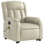 Sillón de masaje elevable eléctrico cuero sintético crema de , Sillones - Ref: Foro24-3205286, Precio: 345,55 €, Descuento: %