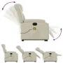 Sillón de masaje elevable eléctrico cuero sintético crema de , Sillones - Ref: Foro24-3205286, Precio: 369,74 €, Descuento: %