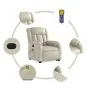 Sillón de masaje elevable eléctrico cuero sintético crema de , Sillones - Ref: Foro24-3205286, Precio: 369,74 €, Descuento: %
