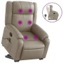 Sillón reclinable masaje pie cuero artificial color capuchino de , Sillones - Ref: Foro24-3205163, Precio: 336,05 €, Descuent...