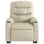 Sillón reclinable de masaje de pie cuero artificial color crema de , Sillones - Ref: Foro24-3206607, Precio: 315,02 €, Descue...