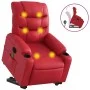 Sillón reclinable de masaje de pie cuero artificial rojo de , Sillones - Ref: Foro24-3206611, Precio: 356,27 €, Descuento: %